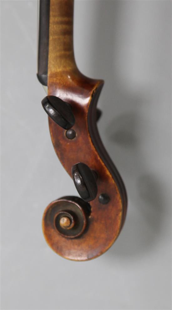 A late 18th century violin by Ludwig Bausch, c.1780 overall length 23in. back 14.5in.